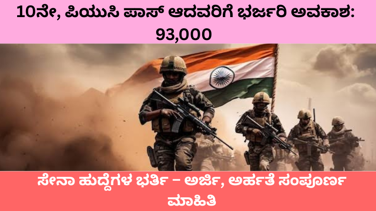 10ನೇ ಮತ್ತು ಪಿಯುಸಿ ಪಾಸ್ ಆದ ಯುವಕರಿಗೆ ದೊಡ್ಡ ಅವಕಾಶ. ಅರೆಸೈನಿಕ ಪಡೆಗಳಲ್ಲಿ 93,000ಕ್ಕೂ ಹೆಚ್ಚು ಹುದ್ದೆಗಳ ನೇಮಕಾತಿ ಶೀಘ್ರದಲ್ಲೇ. ಅರ್ಜಿ ವಿಧಾನ, ಅರ್ಹತೆ ಹಾಗೂ ಸಂಪೂರ್ಣ ಮಾಹಿತಿ ಇಲ್ಲಿದೆ.